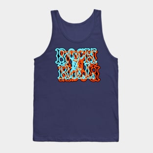 Glowing Neon Ice and Fire RocK n RolL Anagram Tank Top